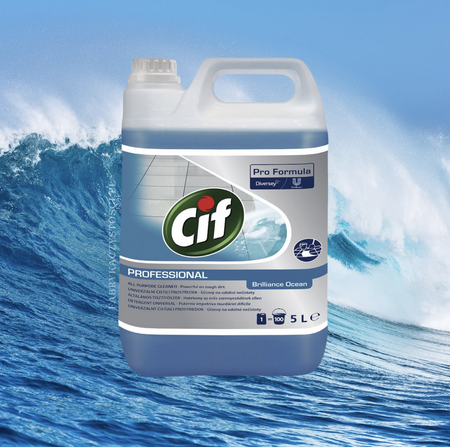 Cif Pro Formula Brilliance Ocean 5L - preparat do mycia podłóg oraz wszystkich powierzchni zmywalnych