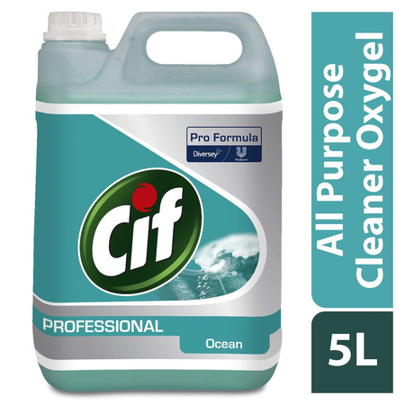 Cif Pro Formula Oxygel Ocean 5L - skoncentrowany preparat do mycia podłóg i innych wodoodpornych powierzchni zmywalnych