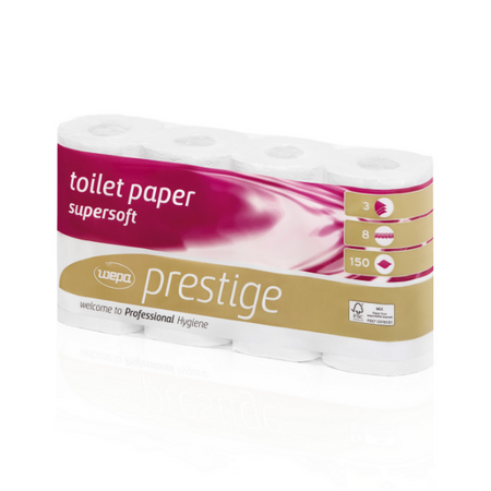 Papier toaletowy Prestige 8 x 150 listków - 64 rolki