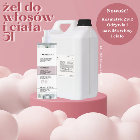 Travel Care Hair & Body Gel żel do włosów i ciała - 5l