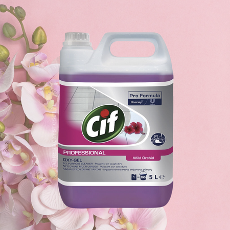 Cif Pro Formula Oxygel Wild Orchid 5L - skoncentrowany preparat do mycia podłóg i innych wodoodpornych powierzchni zmywalnych