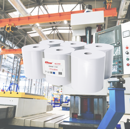 Ręcznik papierowy Cliver R 130/1 6 rolek białe Lamix