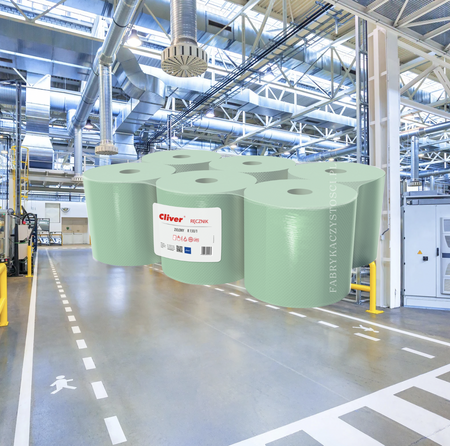 Ręcznik papierowy Cliver R 130/1 6 rolek zielone Lamix