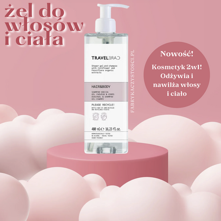 Travel Care Hair & Body Gel żel do włosów i ciała - 480 ml