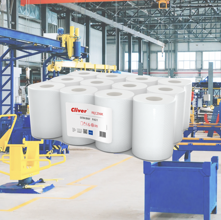 Ręcznik papierowy Cliver R 65/1 12 rolek Lamix