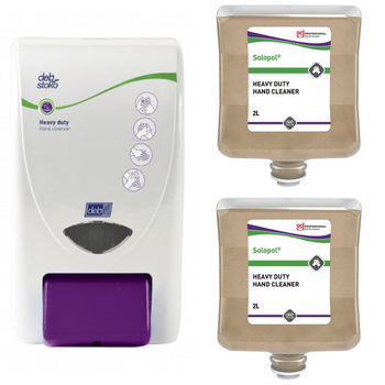 2 x Pasta do rąk Solopol Classic 2l Deb Stoko + Dozownik do pasty do rąk w pianie Solopol 2l ZESTAW